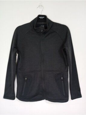Icewear Mens Black Full-Zip Jacket Medium Polyester Blend Designed In Iceland